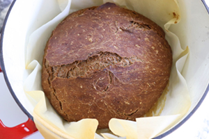 No Knead Pumpernickel Bread