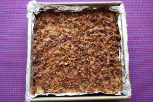 oatmeal snacking cake with broiled topping