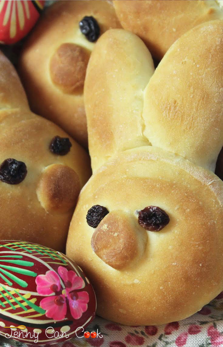Easter Recipes, Easter Bunny Buns, easter | Jenny Can Cook