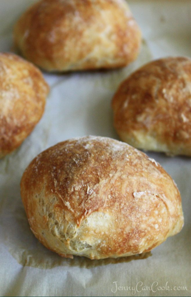 No Knead Crusty Rolls Jenny Can Cook