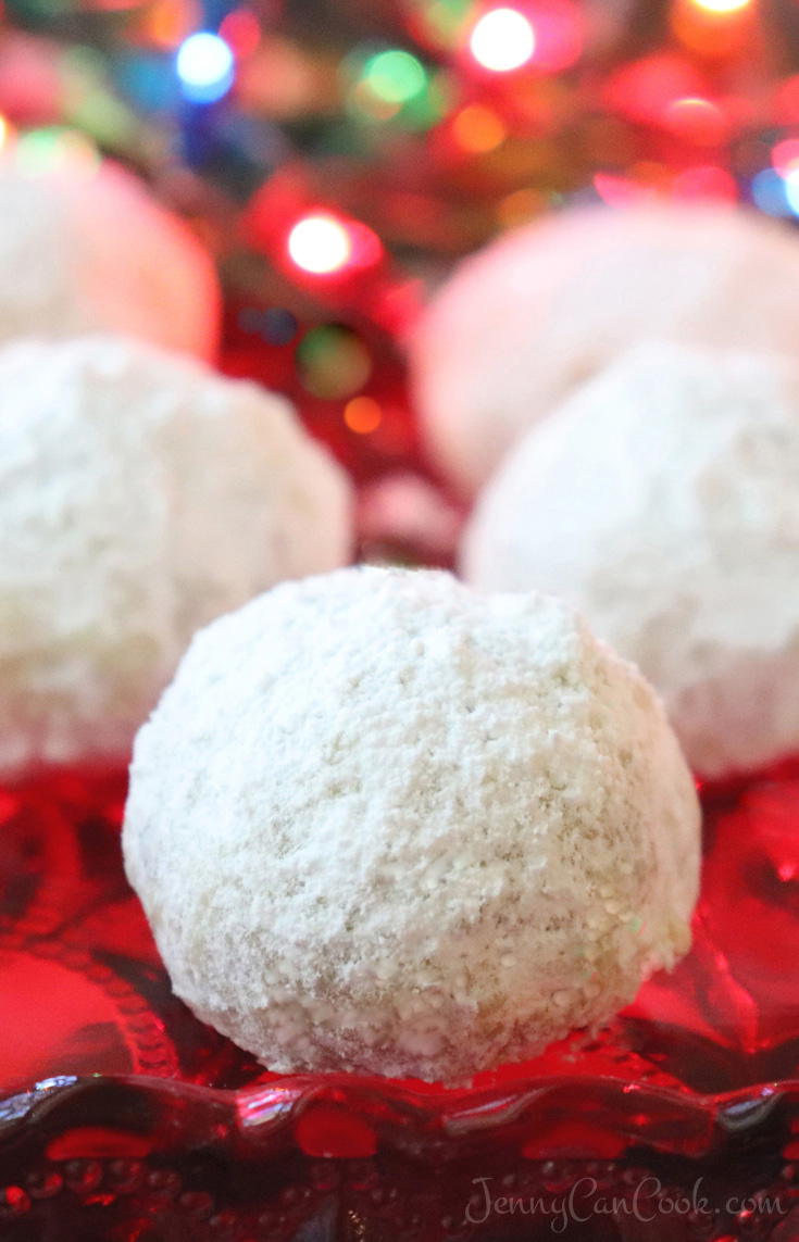 Christmas Pecan Balls, Easy Snowball Cookies, Jenny Can Cook | Jenny