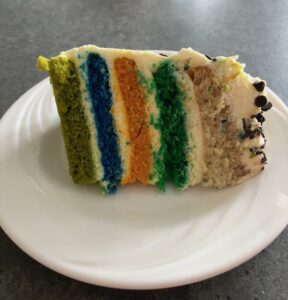 Homemade Rainbow Cake